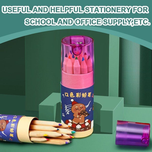 12 Color Drawing Pencils Cartoon Christmas Elementary School Drawing Carousel 2