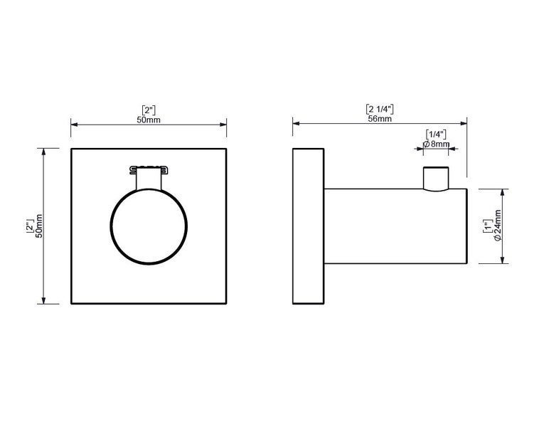 DELETED LINE - LINE ROBE HOOK CHROME Carousel 3