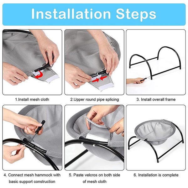 Summer Cat Hammock Breathable Dog Bed Pet Detachable Hanging Pet Carousel 7