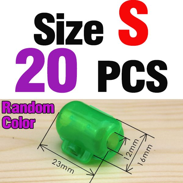 MNFT 20PCS Plastic Shrimp Hooks Cover Jig Squid Umbrella Hook Hat Box Carousel 1