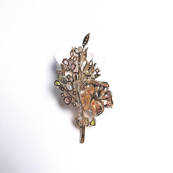 (Crystal Brooch) Silver Red Rose Brooch BHBZ36LY-14 Carousel 2