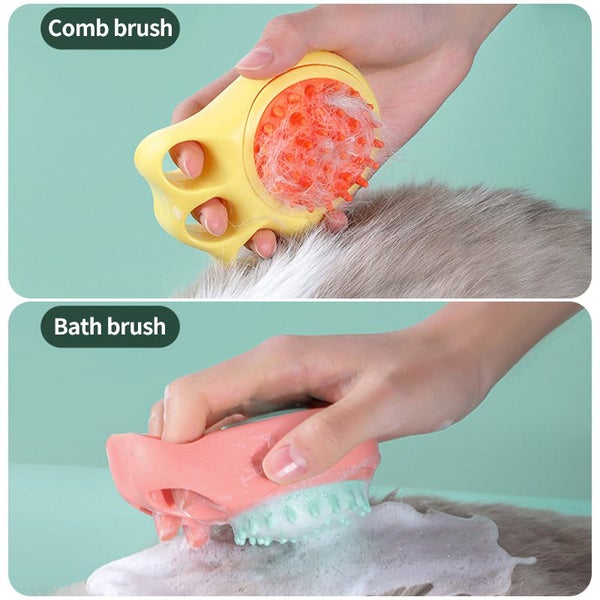 Cat Massage Silicone Brush Cat Scratch Shape Adorable Multifunctional Carousel 7