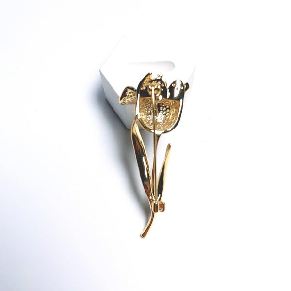 (Crystal Brooch)Silver Tulip Brooch BHBZ31LY-26 Carousel 2