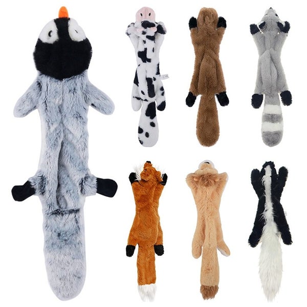 Durable Dog Plush Toys Simulated Animal Toy with Squeakers Dog Chew Carousel 2