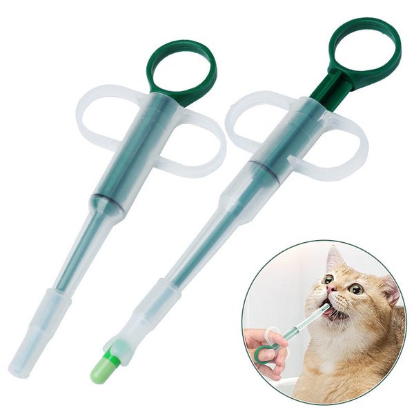 1pcs Pet Dog Cat Syringe Tablet Pill Reusable Pet Feeder Syringe Push Carousel 2