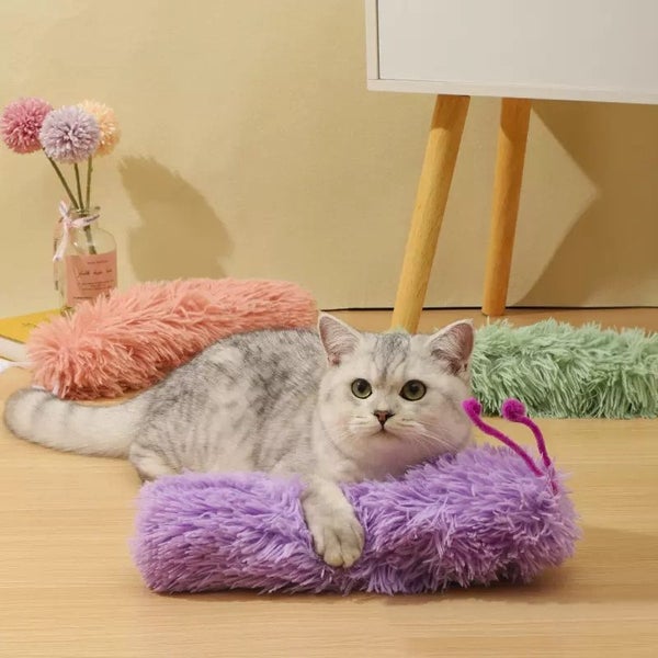 Catnip Plush Cat Bite Toy Teeth Grinding Thumb Pillow Interactive Carousel 2