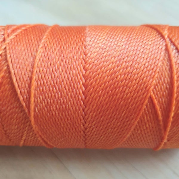 Orange Cor#30 1mm Linhasita 170metre roll 100% waxed macrame cord Carousel 2