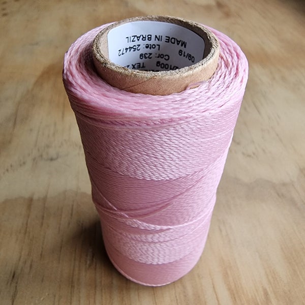 BABY PINK Cor#239 0.5mm Linhasita 330metre roll 100% waxed polyester Carousel 3