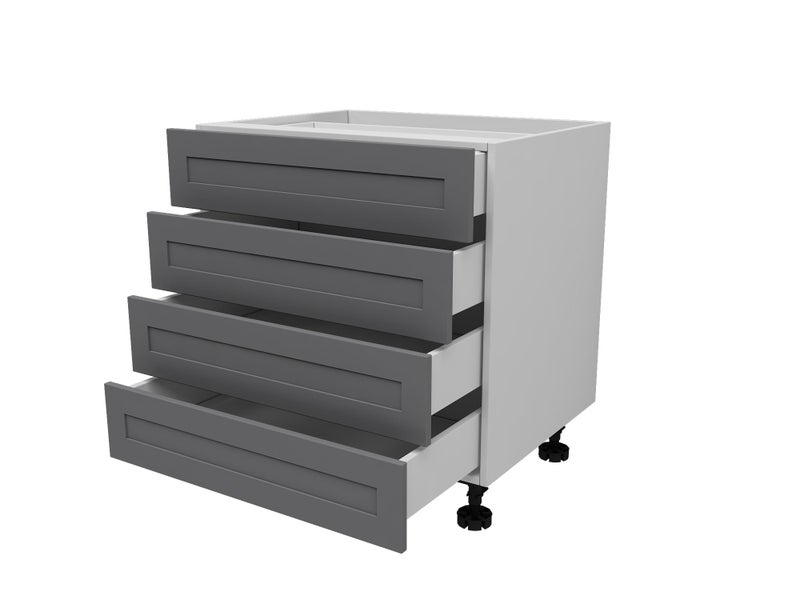 Base Unit 4 drawers (600mm wide) Slate Grey Carousel 1