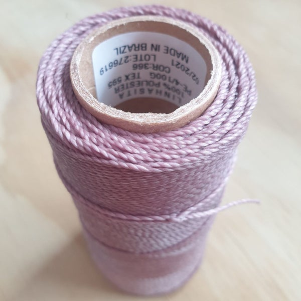 Cor#366 1mm Linhasita 170metre roll 100% waxed 2ply round macrame cord Carousel 2