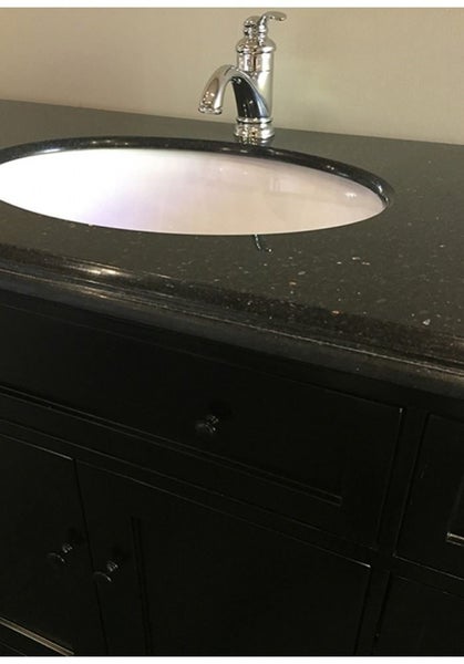 Merit Single Vanity W120cm - Black Marble Top *45% OFF* Floor Display Model Carousel 7