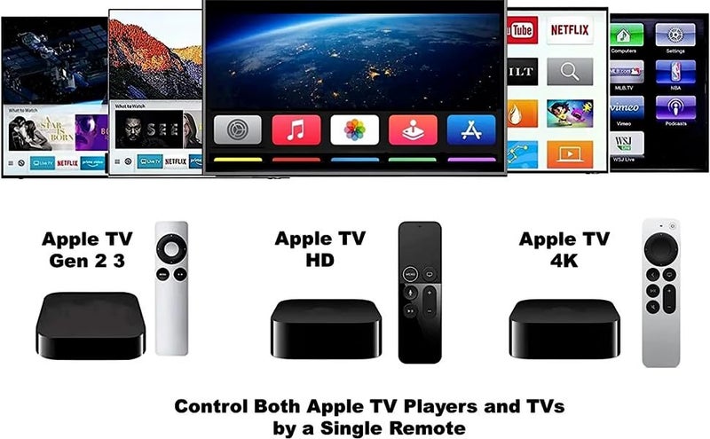 New Universal Replacement Remote Fit for Apple TV 4K/ Gen 1 2 3 4/ HD A2169 A184 Carousel 2