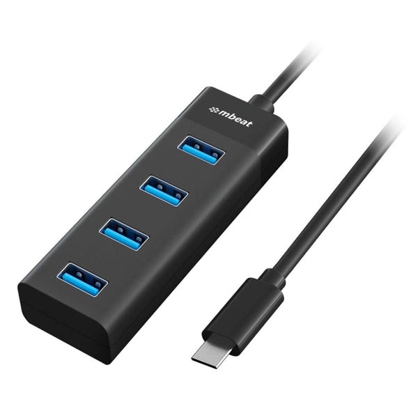 Mbeat Usb-c To 4-port 3.0 Hub - Black Carousel 1