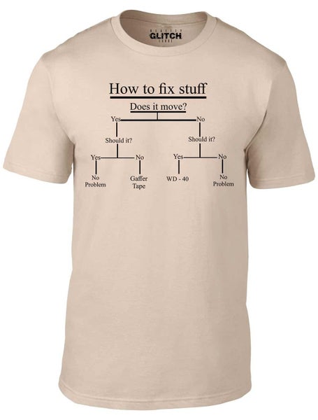 Men's How To Fix Stuff T-Shirt. Carousel 1