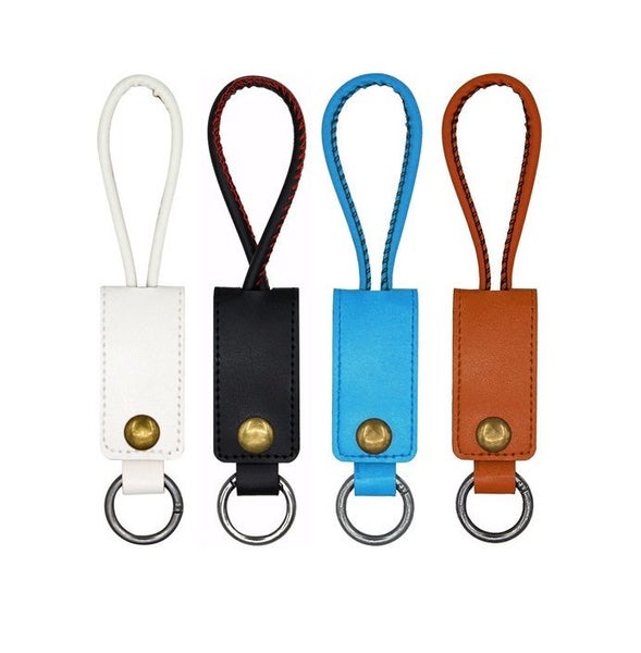 PU Leather Portable USB Charging Cable Keychain for iPhone 7 8 XR 11 12 13 14 Carousel 5