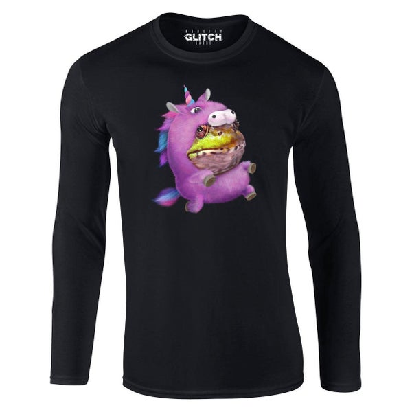 Reality Glitch Unicorn Frog Suit Mens T-Shirt - Long Sleeve Carousel 3