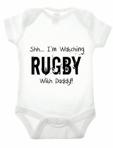 Shh...I'm Watching Rugby With Daddy BabyGrow Carousel 1