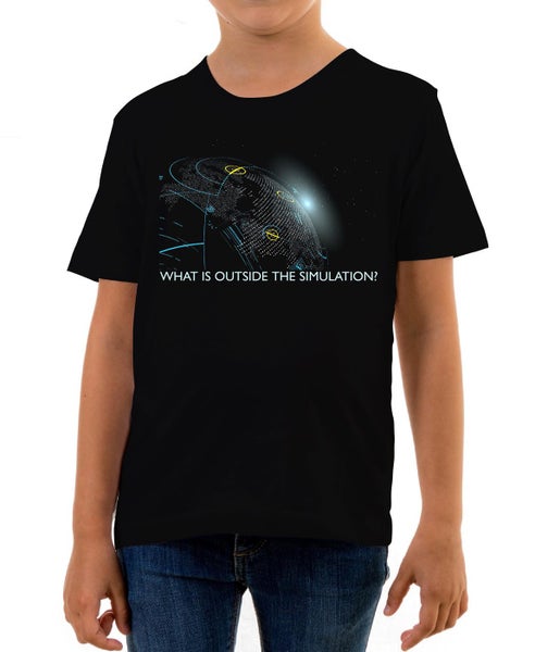 Reality Glitch What's Outside of the Simulation? Kids T-Shirt Carousel 1