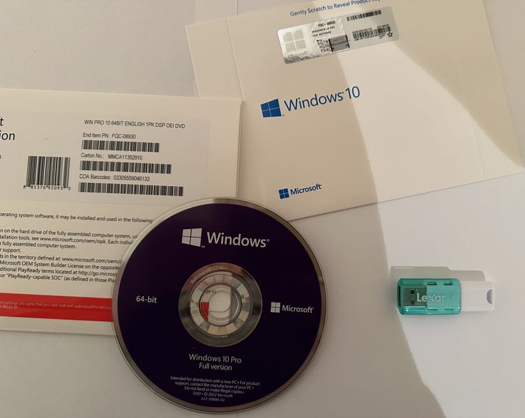 Windows 10 Pro DVD sealed with key and 16GB USB 21H1 update-Fast Post! Carousel 1