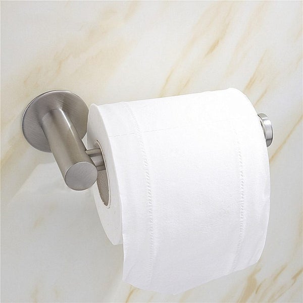 EW Household Stainless Steel Tissue Holder Silver Nail-Free Roll Carousel 2