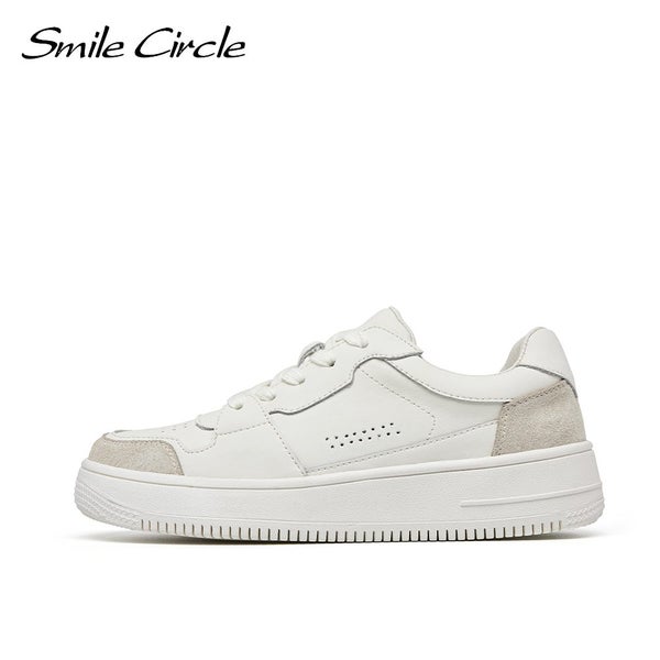 Smile Circle Sneakers Women Flat Platform Shoes Fashion Breathable Carousel 1