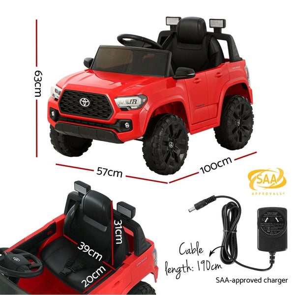 Toyota Ride on Car Kids Electric Toy Cars Tacoma off Road Jeep 12v Battery Red Carousel 2