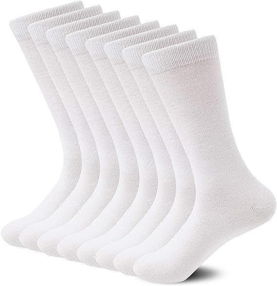 12 PAIRS White Socks Business Socks Crew Socks Dress Socks Men's SIZE7-10 Carousel 2