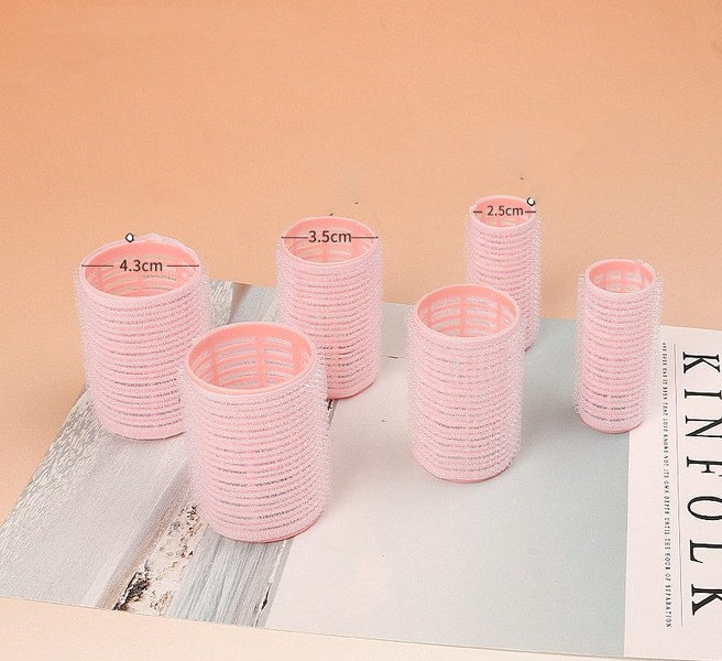 6Pcs Hair Rollers Lazy Self Grip Hair Curlers Ribbon Hair Roller NEW Carousel 2