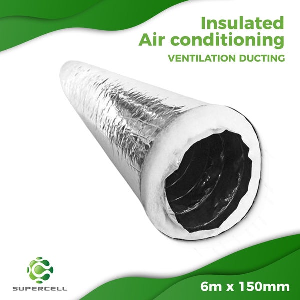 6 METER INSULATED FLEXIBLE AIR CONDITIONING VENTILATION DUCTING Carousel 1