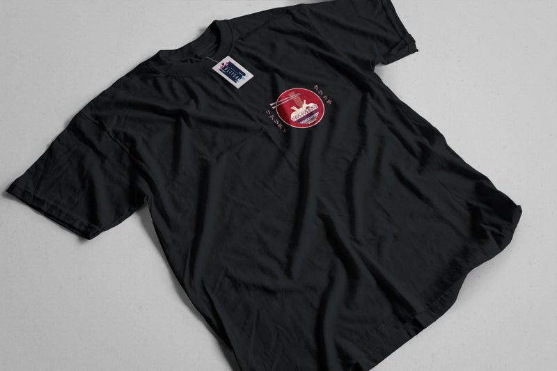 Japanese Ramen Noodle Left Chest Mens T-Shirt Carousel 2