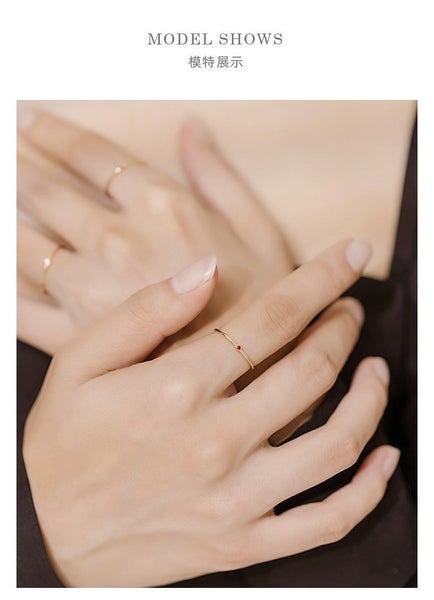 18K Yellow Gold Real Sapphire Ring Engagement Anniversary Ring With AU750 Stamp63617777384451112