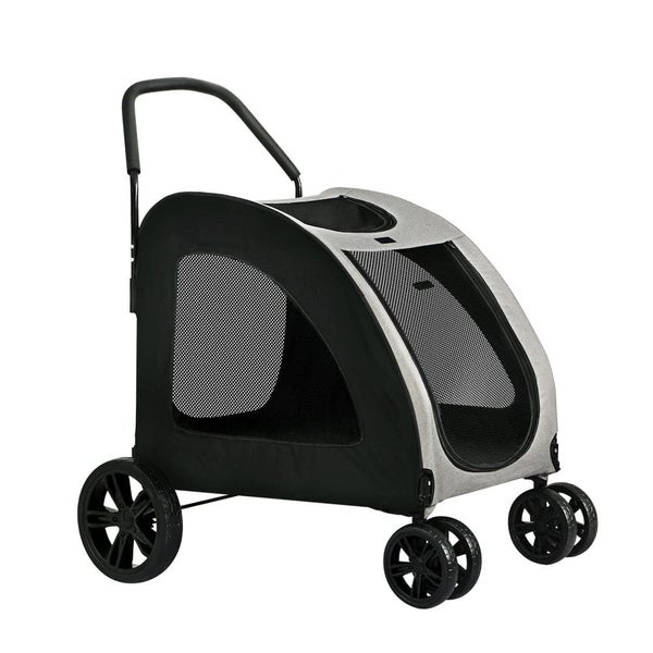 Pet Dog Stroller Pram Large Carrier Cat Travel Foldable Strollers 4 Wheels Carousel 1