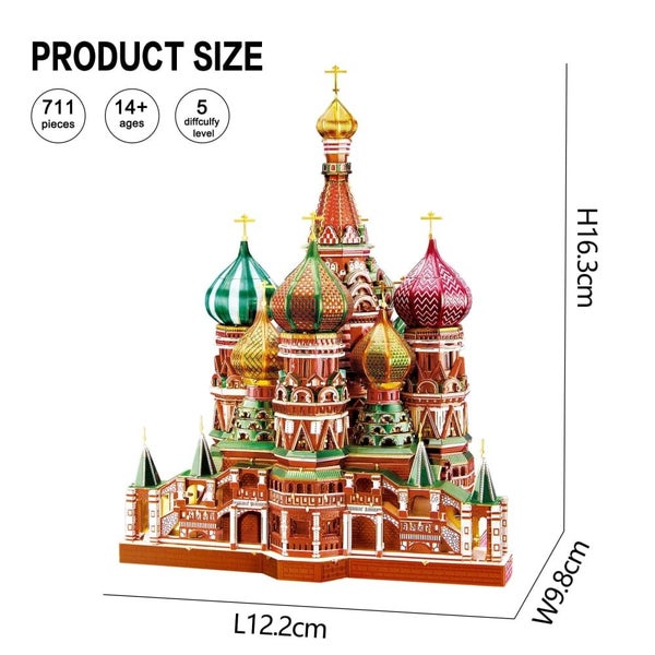 3d Metal Puzzle Model Building Kits-saint Basil's Cathedral Jigsaw Toy Christ... Carousel 2