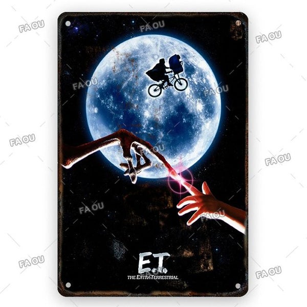ET Breaking Bad Vintage Movie Metal Poster JAWS Retro Tin Sign Cinema Carousel 1