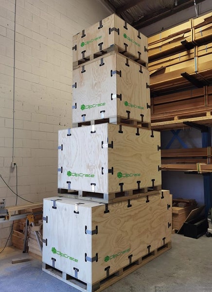 Clipcrate - Reusable, collapsible, timber crate (CC1002F - 1m cubed)62863859182081114