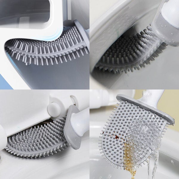 Wall Mounted Toilet Brush Silicone Flat Brush Head Toilet Brush Carousel 2