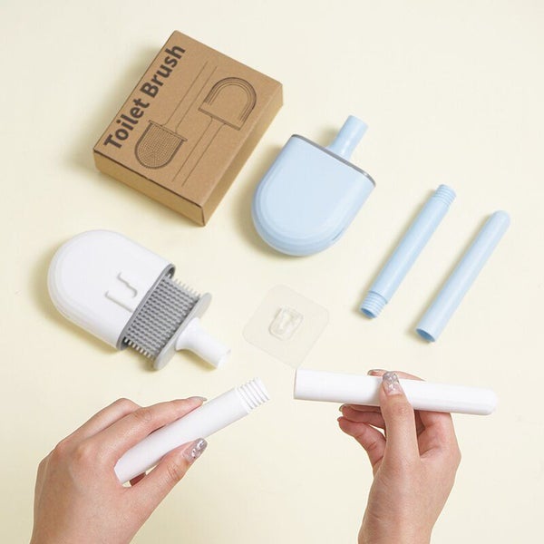 Wall Mounted Toilet Brush Silicone Flat Brush Head Toilet Brush Carousel 7