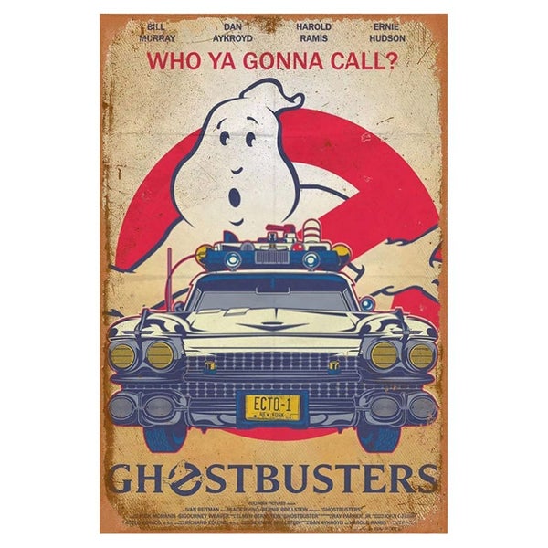 Sneeze Ghostbusters! Iron Painting Wall Poster Metal Vintage Band Tin Carousel 2