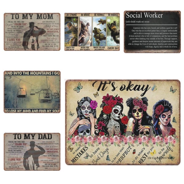 Dreacoss Sugar Skull Girl It's Okay to Make Mistakes Flowers Father's Carousel 2