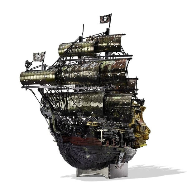 3d Metal Puzzle The Queen Anne's Revenge Jigsaw Pirate Ship Diy Model Buildin... Carousel 1