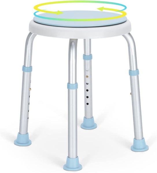 Compact Shower Stool with Rotating Seat Carousel 1