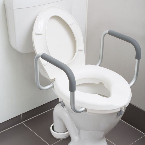 Toilet Seat Raiser with Removable Armrests - 3 or 5 Inch Raise Carousel 2