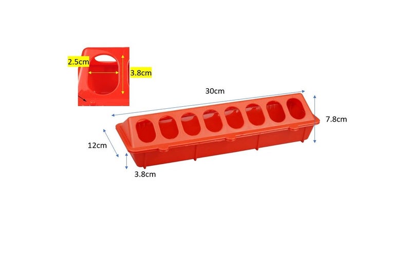 PTN 30cm Flip Top Chicks Poultry Feeder Hen Food Farming Trough Pet Chicken Carousel 2