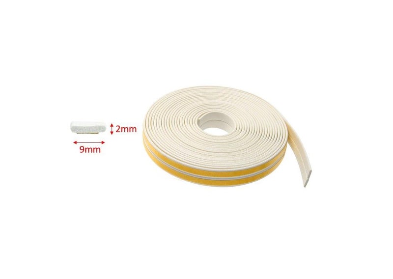 PTN 2mm TYPE-I WHITE Door Seal Strip Draught Excluder Door Tape Weather 6M Carousel 1