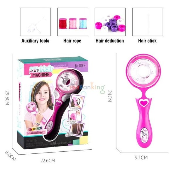 DIY Magic Weaving Toy Set 1.2.Hair Braiding / 3.Diamond Stickers / 4.DIY Nail Carousel 1