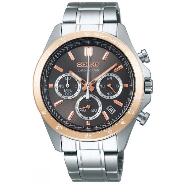 Seiko SBTR026 Spirit JDM Selection Brown Dial Chronograph Quartz Mens Watch Carousel 1