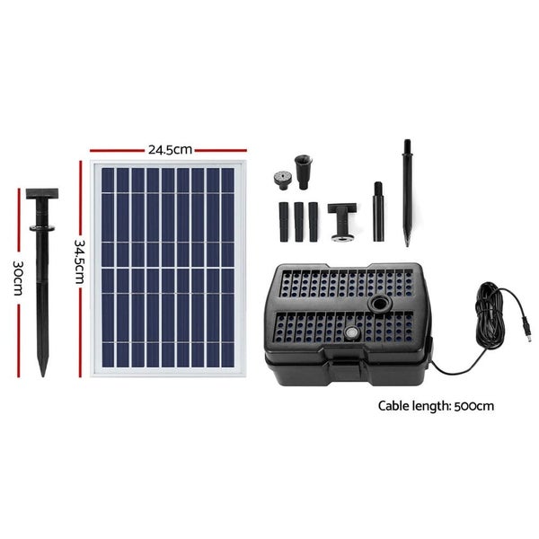 Gardeon Solar Pond Pump with Eco Filter Box Water Fountain Kit 5ft Carousel 2