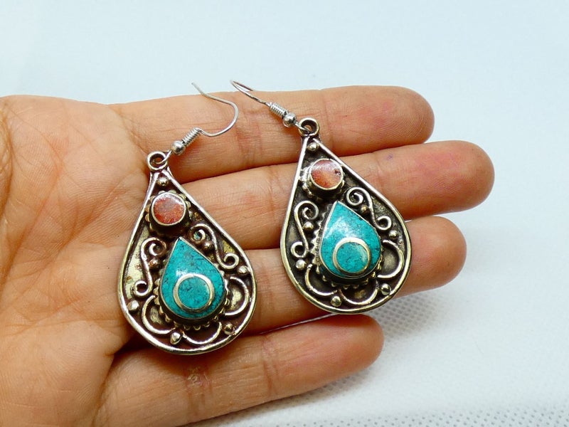 Nepalese Earring, Handmade and Traditional Carousel 12