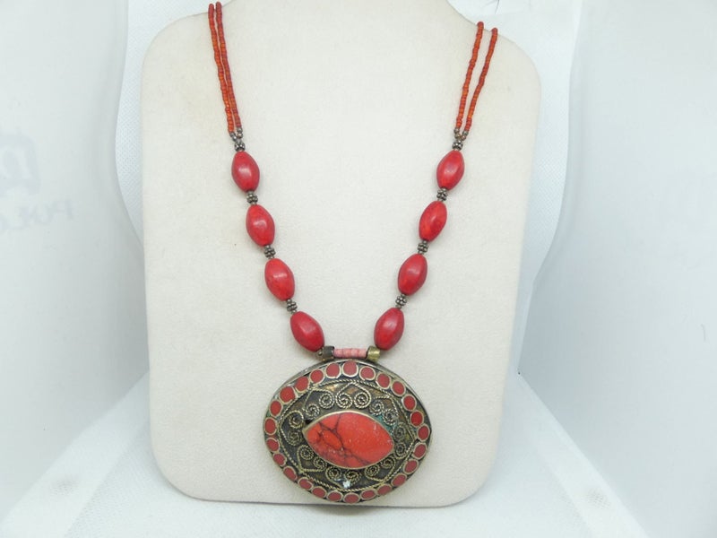 Afghan single layer seed beads Necklace, Handmade and Traditional Carousel 1