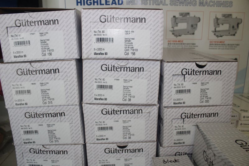 GUTERMANN POLYESTER CORESPUN THREADS M80 X 10 PACK 4 BRIGHT COLOURS Carousel 2